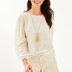 NWT Lilly Pulitzer Miriam Silk Blouse (XS)